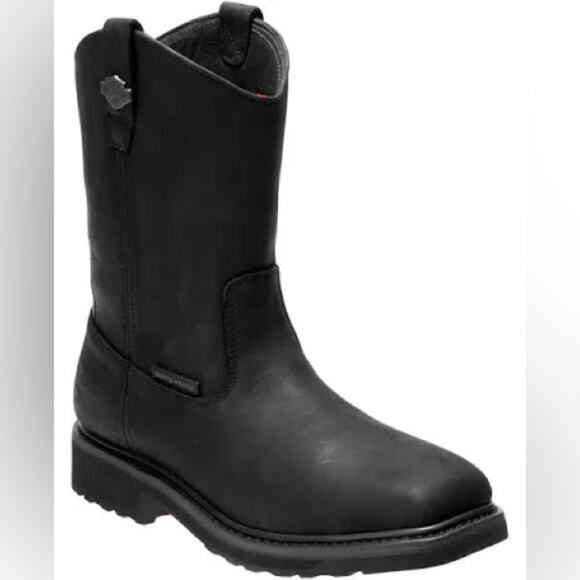 NEW Harley Davidson Men\'s Altman Waterproof Western Work Boots - Soft Toe 12M